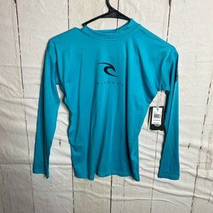 Rip Curl Wet Suits Youth Tee Long Sleeve Blue 14 NWT